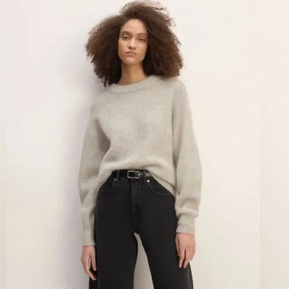 Everlane | The Cocoon Alpaca Crew | Almond | Small - Picture 1 of 16